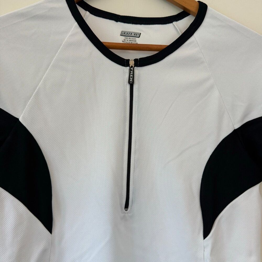 Trek Women's Black White Cycling Jersey Half Zip Size XL - Picture 2 of 6